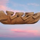 Voyagers of The Seas Haitian Art Carved Wood  Sculpture Figurine Signed