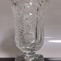 Awesome Soviet USSR Deep Cut Vintage Crystal Glass Footed Vase