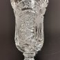 Awesome Soviet USSR Deep Cut Vintage Crystal Glass Footed Vase
