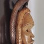 Old Vintage Guro Mask With Snake Ivory Coast African Tribal Art
