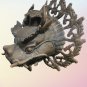 Antique Bronze Dragon Head Wall Hanging Candleholder China / Nepal Decoration