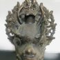 Antique Bronze Dragon Head Wall Hanging Candleholder China / Nepal Decoration