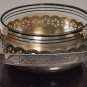 Stunning Soviet USSR Melchior Candy Dish Sugar Bowl Vintage Basket Glass Metal