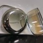 Stunning Soviet USSR Melchior Candy Dish Sugar Bowl Vintage Basket Glass Metal