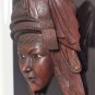 Awesome Large and Heavy Hand Carved Rosewood Chinese Woman Face Mask Wall Decor
