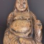 Antique Hand Carved Boxwood Sitting Buddha Statue Figurine Collectible