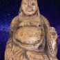 Antique Hand Carved Boxwood Sitting Buddha Statue Figurine Collectible
