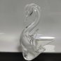 Vintage Murano Glass Hand Blown Bird Swan Duck White and Clear Excellent