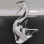 Vintage Murano Glass Hand Blown Bird Swan Duck White and Clear Excellent