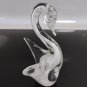 Vintage Murano Glass Hand Blown Bird Swan Duck White and Clear Excellent