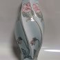 Royal Dux Hexagonal Vase Blue Gold Hand Painted Flowers Porcelain Czech Republic