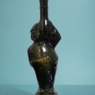 Vintage Decorative Winemaker Bottle with Figure Green Glass Decanter Moldova