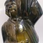 Vintage Decorative Winemaker Bottle with Figure Green Glass Decanter Moldova