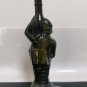 Vintage Decorative Winemaker Bottle with Figure Green Glass Decanter Moldova