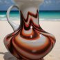 Carlo Moretti 60's Opalina Fiorentina Murano Milk Glass Vase Pitcher Jug Italy