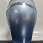 Bohemia Blue Glass Vase with Silver Overlay Czech Republic 1980s Excellent Rare