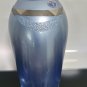 Bohemia Blue Glass Vase with Silver Overlay Czech Republic 1980s Excellent Rare