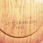Black Forest Wall Hanging Wood Hand Carved Round Leaves Plaque Signed 1955 Lecie