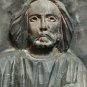 Antique Catholic Saint Religious Wood Carved Panel Wall Plaque Holy Man Icon