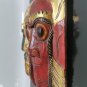 Vintage Wooden Three Face Bali Barong Devil Mask Hand Carved and Painted