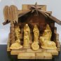Unique Hand Carved Nativity Set With Natural Cave from Bethlehem The Holy Land
