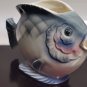 Decorative Porcelain Napkin Holder Planter Ashtray Vase Fish Shaped Signed