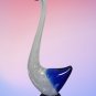 Vintage Large Murano Glass Bird Swan Duck Colorful Blue and White Excellent 31cm