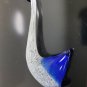 Vintage Large Murano Glass Bird Swan Duck Colorful Blue and White Excellent 31cm