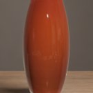 Vintage Empoli Orange Opaline Cased Glass Vase White Inside Hand Blown Italy