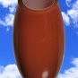 Vintage Empoli Orange Opaline Cased Glass Vase White Inside Hand Blown Italy