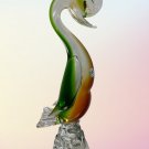 Vintage Large Murano Glass Bird Swan Duck Roadrunner Colorful Excellent 31cm