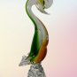 Vintage Large Murano Glass Bird Swan Duck Roadrunner Colorful Excellent 31cm