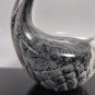 Vintage Large Murano Glass Hand Blown Bird Swan Grey and Clear Excellent