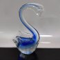 Vintage Murano Glass Hand Blown Bird Swan Duck Blue and Clear Excellent