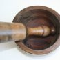 Old Vintage Handmade Hand Carved Mortar and Pestle Solid Olive Tree Wood Rare