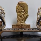 Antique Brass Candle Holder Israel Rabbi Baba Sali Judaica