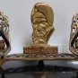 Antique Brass Candle Holder Israel Rabbi Baba Sali Judaica