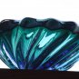 Vintage Awesome Heavy Aquamarine Murano Glass Bowl Ashtray Home Decor Rare