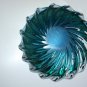 Vintage Awesome Heavy Aquamarine Murano Glass Bowl Ashtray Home Decor Rare