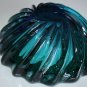 Vintage Awesome Heavy Aquamarine Murano Glass Bowl Ashtray Home Decor Rare