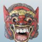 Vintage Polychrome Barong Rangda Wooden Mask Bali Indonesia Hand Painted