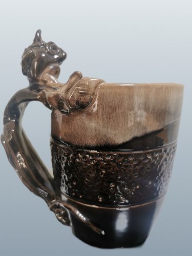 Vintage Beer Mug Devil Cup Halloween Ceramic Functional Figurine Soviet USSR