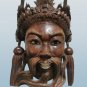 Vintage 19C Rosewood Hand Carved Asian Chinese Face Mask Dragons Wall Decor 27cm