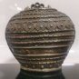 Antique Home Decoration Folk Collection Bronze Lidded Jar Pot Incense Burner