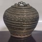 Antique Home Decoration Folk Collection Bronze Lidded Jar Pot Incense Burner