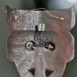 Vintage Hand Carved Wooden Mask Wall Hanging Home Decor