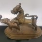 Rarest Antique Chinese Tibetian Bronze Foo Dog on Elephant Figurine Statue 2.3Kg