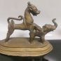 Rarest Antique Chinese Tibetian Bronze Foo Dog on Elephant Figurine Statue 2.3Kg
