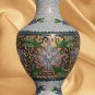 Beautiful Old Vintage Chinese Cloisonne Brass and Enamel Vase 7"