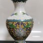 Beautiful Old Vintage Chinese Cloisonne Brass and Enamel Vase 7"
